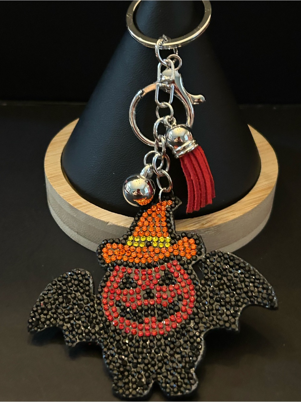 Mint Halloween Pumpkin Bat 🦇 Bag Charm Keychain - Black/Orange/Red/Yellow